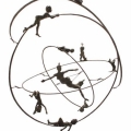 Nuclear Family,. 2008. Bronze and wrought stainless steel, Ø 90 cm . Artist's collection. (Image courtesy of the artist).
