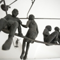 In the Balance (detail), 2009. Wrought stainless steel and bronze, 600 x 230 x 150 cm. Installed at 6 Spin Street, Cape Town. (Image courtesy of the artist).
