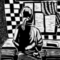 David Hlongwane.Domestic Worker, 1986. Linocut