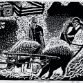 Andile Mafu. Ukusala Nzima, 1990. Linocut