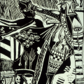 Billy Mandindi. Prophecy III, 1985. Lino relief print