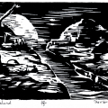 Thembinkosi Ntsele. Night at Homeland, 1988. Linocut