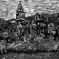 Desiree Kok, Parade, 1992. Linocut, 29.2 x 25 cm.