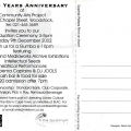 CAP 25 Year Anniversary invitation (back), 2002.