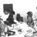 Childrens' art workshop. c. 1985-87. Boschendal, Paarl. (Photo: L Davis)