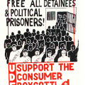 CAP Poster - UDF at CAP, 1985. Silkscreen poster (Source: The Posterbook Collective of the South African History Archive. 1991. Images of Defiance: South African Resistance Posters of the 1980. Braamfontein: Ravan Press)