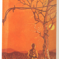 Solomon Siko, Untitled, 1988. Colour reduction linocut. 44.4 x 27.2 mm. Centre for African Studies, University of Cape Town.