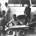 CAP art student and Vuyile Voyiya, 1984. CAP, Chapel Street, Woodstock