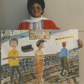 CAP visual art workshop student, 1988. CAP, Chapel Street, Woodstock