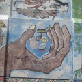 Detail from South African Bill of Rights Mural, 1997. Durban, South Africa. (Photo: Lee Bob Black, 2010)