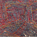 Robin Moodley, Aftermath II, 2025. Linocut print on paper, 35 x 50 cm, edition of 14.