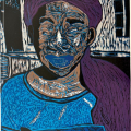 Yoliswa Khumalo, Uthando lwase Bay, 2025. Linocut print on paper, 50 x 35 cm, edition of 14.