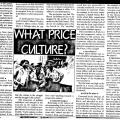 What price culture?