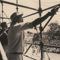 Bongani Zindela ,Mandela welcome rally , Kings Park Stadium, Durban ,1990 (photo - Myron Peters)