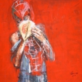 Spider kid on glue, 2012. Acrylic on canvas, 150 x 76 cm. (Image courtesy of the artist)