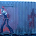 Phambili Ngomzabalazo, 2011. PVA on Shipping Container. 