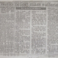 Works reflect mass suffering, 1998. Review by Kim Bentley