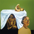 It wasn't me, 2005. Acrylic on board, 120 x 120 cm (Image courtesy of the artist)