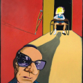 Enter, the doors of learning are open, 2006. Acrylic on board, 180 x 120 cm (Image courtesy of the artist)