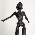 Biafra Barbie, 2014. Various plastics, epoxy resin, steel, soot, 19- 26 cm. (Image courtesy of the artist).