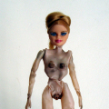 Chernobyl Barbie, 2014. Various plastics, epoxy resin, steel, soot, 19- 26 cm. (Image courtesy of the artist).