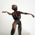 Gaza Barbie, 2014. Various plastics, epoxy resin, steel, soot, 19- 26 cm. (Image courtesy of the artist).