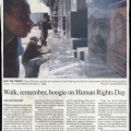 'Walk, remeber, boogie on Human Rights Day'. Cape Times, 21 March 2005.