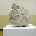 The Dream of the Somnambulist, 2012. Plastic carrier bags, water, coffee, cocoa, sugar, food colorant, cotton cloth and plaster. (Image courtesy of the artist).