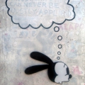 Erased Space, 2005. Cement, décollage, soot, ash, dust, acrylic, pencil, enamel paint acrylic, perspex and whitewash on board, 61 x 98 cm. (Image courtesy of the artist).