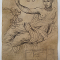 Studies for the New Renaissance (After Raphael), 2009. Black chalk, pencil, and acrylic on archival paper, 53.7 x 36 cm. (Image courtesy of the artist).