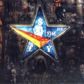 Superstars, 1998. Cement, décollage, bone fragments, perspex, fluorescent lights, bone ash, stones and acrylic on masonite, 122 x 122 cm. (Image courtesy of the artist).