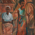 The Farmers 1969.  Oil on masonite, 50.8 x 40.6cm (Image courtesy of Mutual Art).