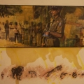The Hunted, 2007. Sourced newspaper image, wax and yellow dye, 60 x 42 cm. (Image courtesy of the artist).