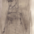 Wind, Sand and Stars. Graphite and ink on archival paper. 57 x 27.5 cm. (Image courtesy of the artist).