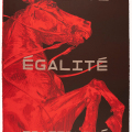 Liberte Egalite Fraternite, 2019. 5 layer stone lithograph. 83 x 58cm. (Image courtesy of the artist)