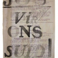 Jou vir ons Suid Afrika, 2012. Letterpress on police report. 33.6 x 21 cm. (Image courtesy of the artist)