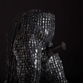 Narcisurfing Netizenship (detail), 2015. Computer keys, cables, fibreglass and wood. 145 x 110 x 100 cm (Image courtesy of the artist).
