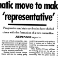 Justin Pearce, Dramatic move to make art 'representative'