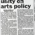 Epochal unity on arts policy, The Star, 8 December 1992