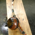 Gourd Bow, detail, 2005. Calabash, stick and wire (Photo: Jurie Senekal)