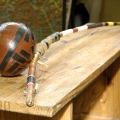 Gourd Bow, detail, 2005. Calabash, stick and wire (Photo: Jurie Senekal)