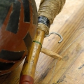 Gourd Bow, detail, 2005. Calabash, stick and wire (Photo: Jurie Senekal)