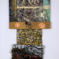 Subject to Change [panel 2], 1989. Acrylic paint and found materials on wood, 70 x 120 cm (Photo courtesy the artist)