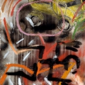 Untitled, 1985-1989. Spray paint and mixed media, 58 x 71 cm (Photo courtesy the artist)