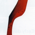 Flame bird, 1997. Wood and aluminium, 75 x 23 x 18 cm (Photo: B, published in Gallery)