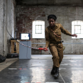 Caminho de Mata, Caminho de Flores, Flores de Amore, 2019. Performed at FNB Joburg Art Fair (Photo: Phumani Ntuli)