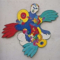 Partouze Volante II, 1999. Acrylic on plywood, 120 x 130 cm. (Image courtesy of the artist).