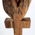 Isaac Nkululeko Makeleni - Cross. Jarrah (railway sleeper), barbed wire, nails, 129 x 25 x 12 cm, 1996 (Collection: M. Makeleni, Cape Town: Photo: C. Beyer