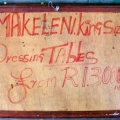 Isaac Nkululeko Makeleni - Remnant of sign, at back of Don't Give Up artwork, probably 1980s (photo: MP)