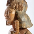 Isaac Nkululeko Makeleni - Zulu Warrior. Wood, stains, paint, 63 x 20 x 16 cm, late 1980s (Collection: M. Pissarra, Cape Town. Photo: C. Beyer
